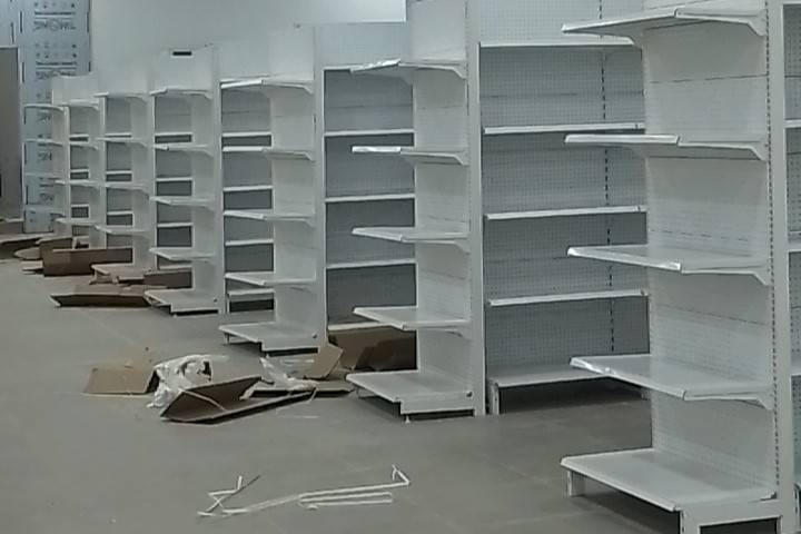 Supermarket shelves